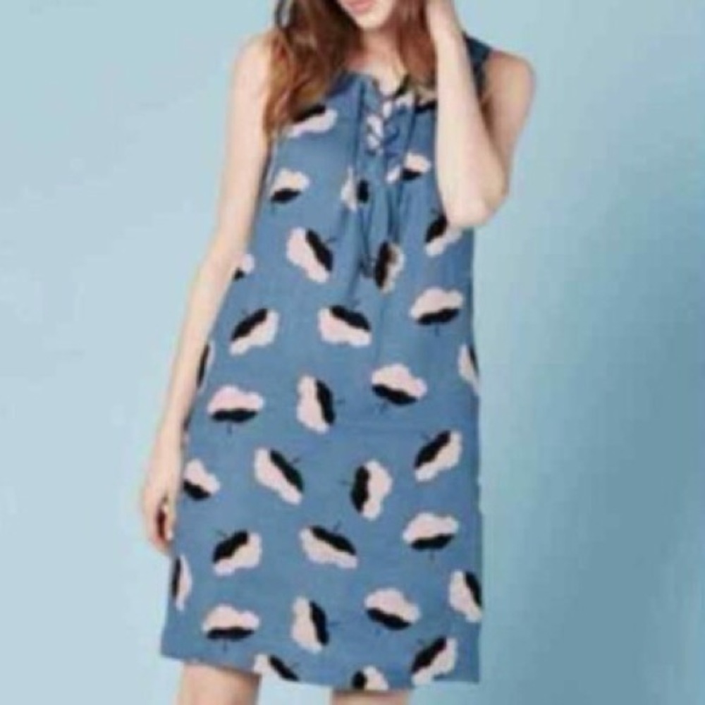 Boden Blue Linen Dress